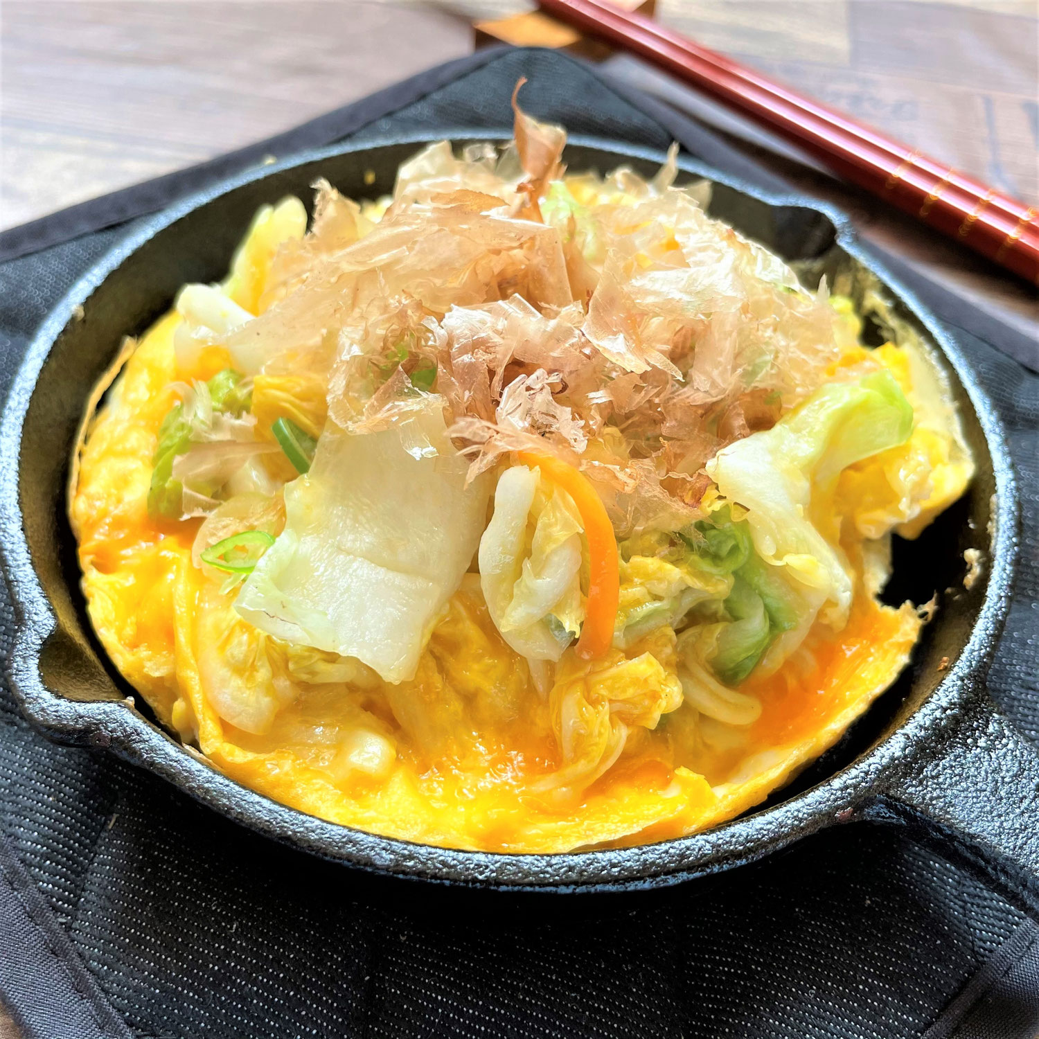はくさい漬の卵いため