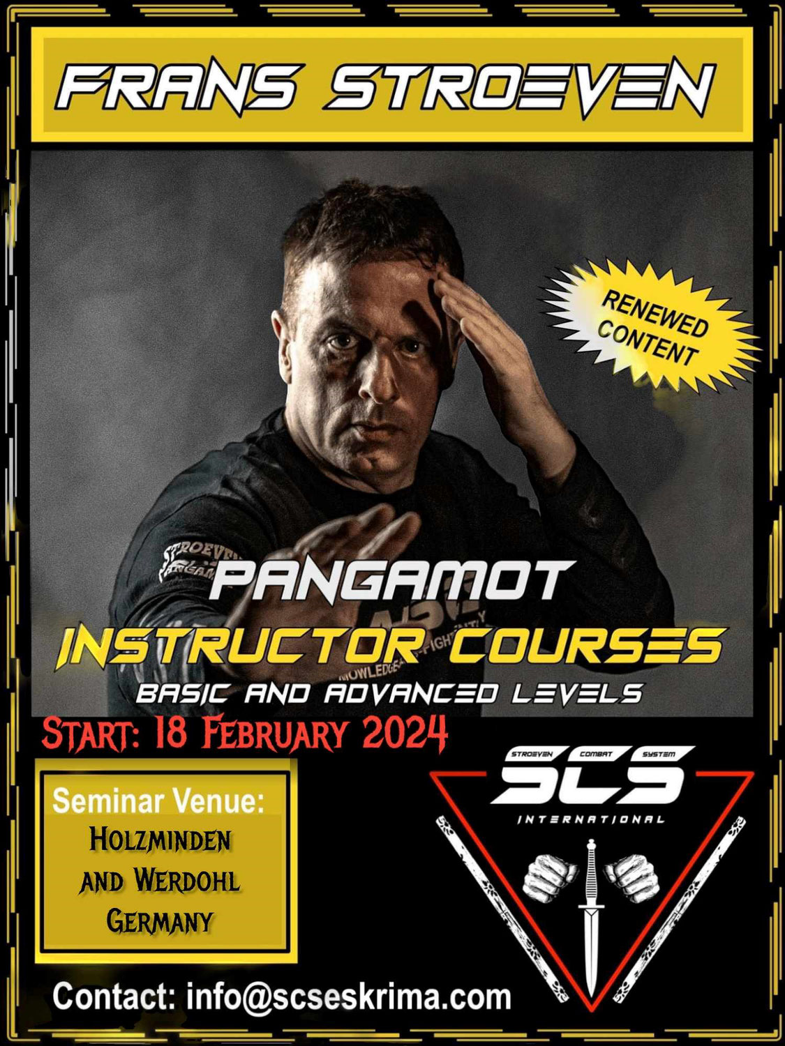 SCS PANGAMOT - Self-defence instructor course/ waffenlose Selbstverteidigung
