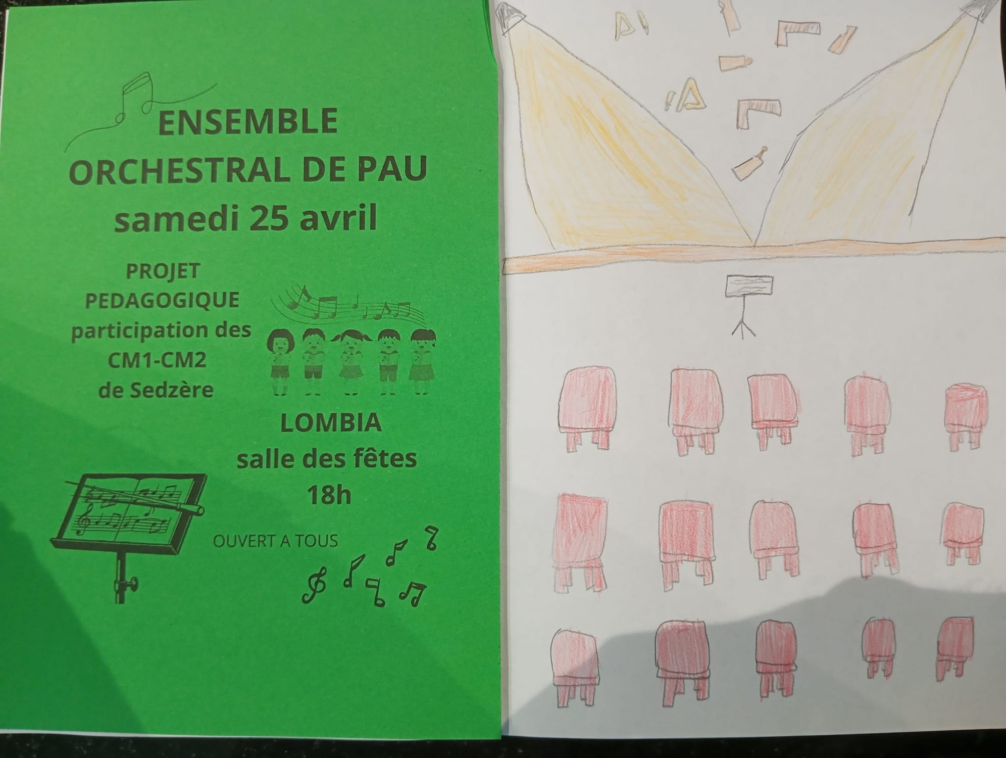 Concert de l'école de Sedzere le 25 avril 2026 à Lombia