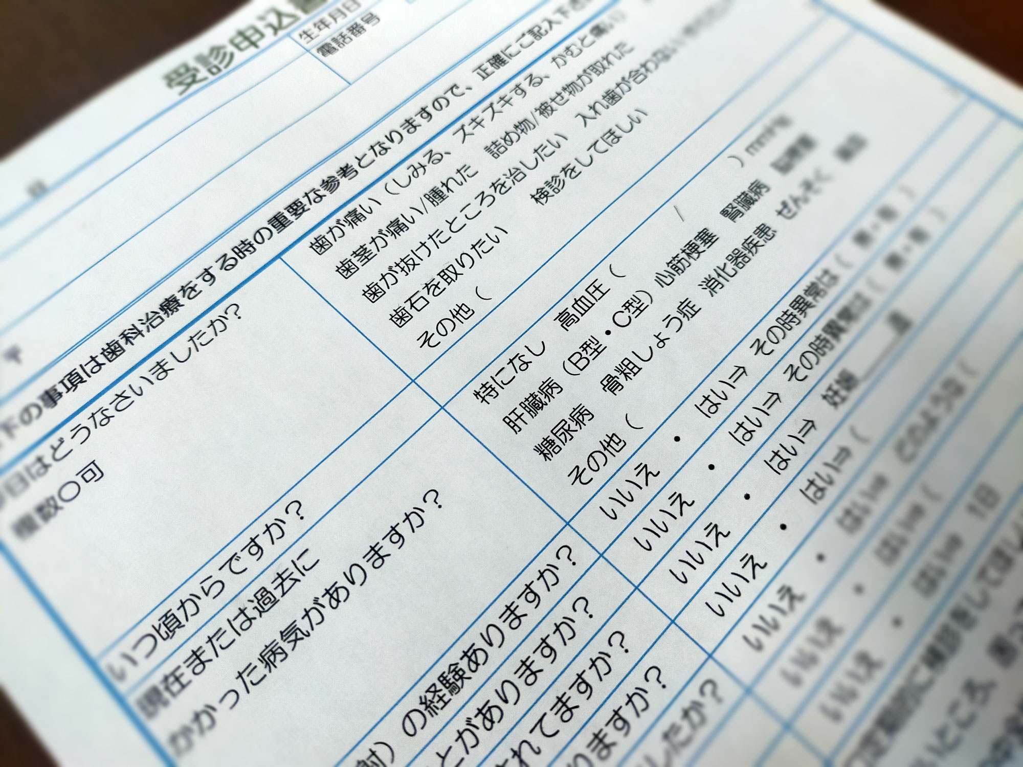 問診票の意味
