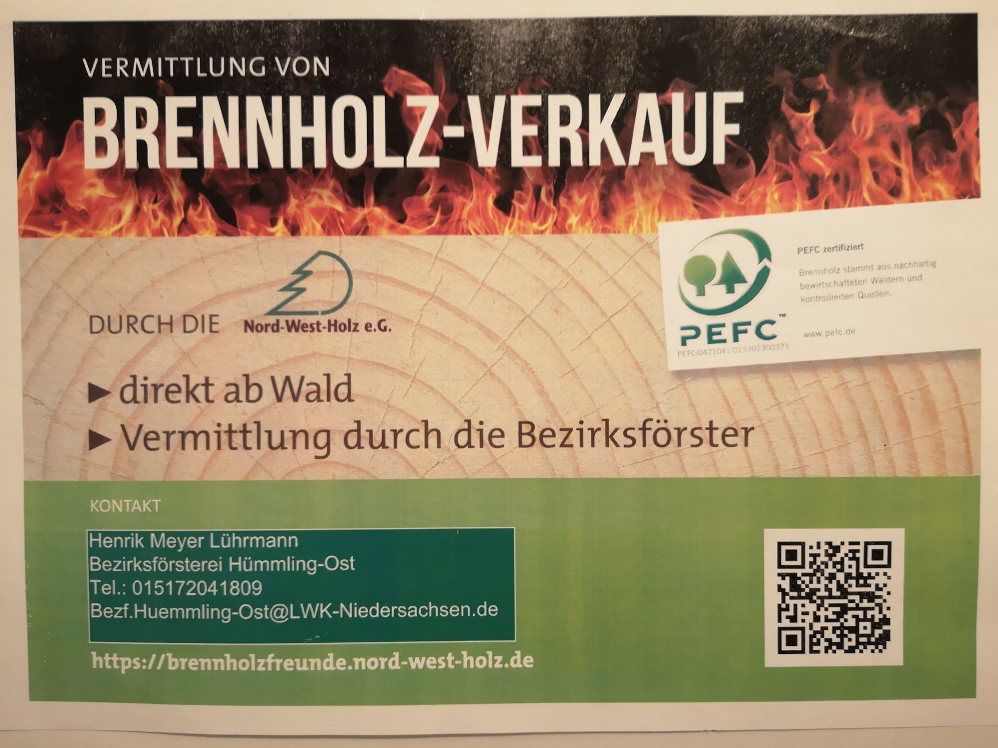 Verkauf von Brennholz bei Brennholzfreunde - Nord-West-Holz GmbH