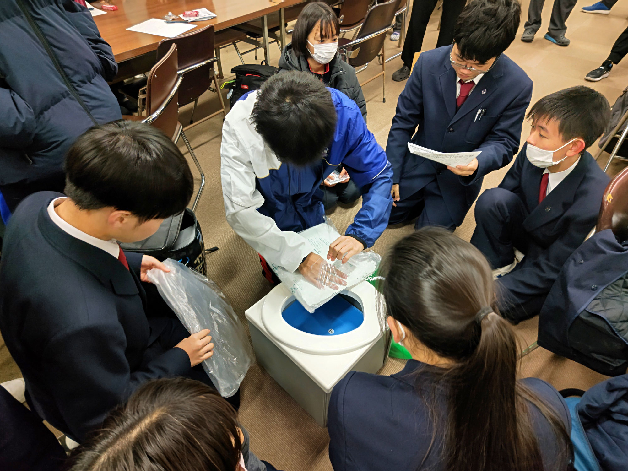 座間高校地域連携防災訓練に参加しました