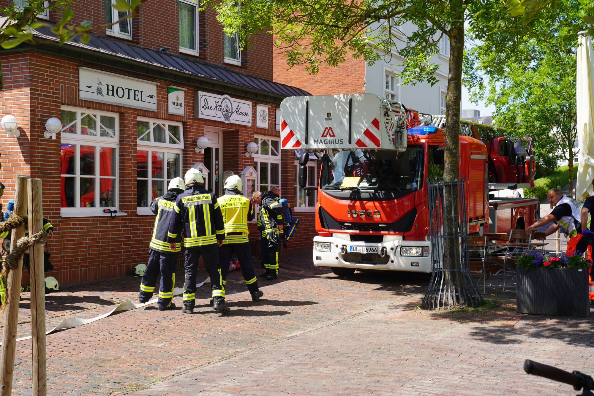 Küchenbrand in Hotel- und Restaurantgebäude auf Borkum