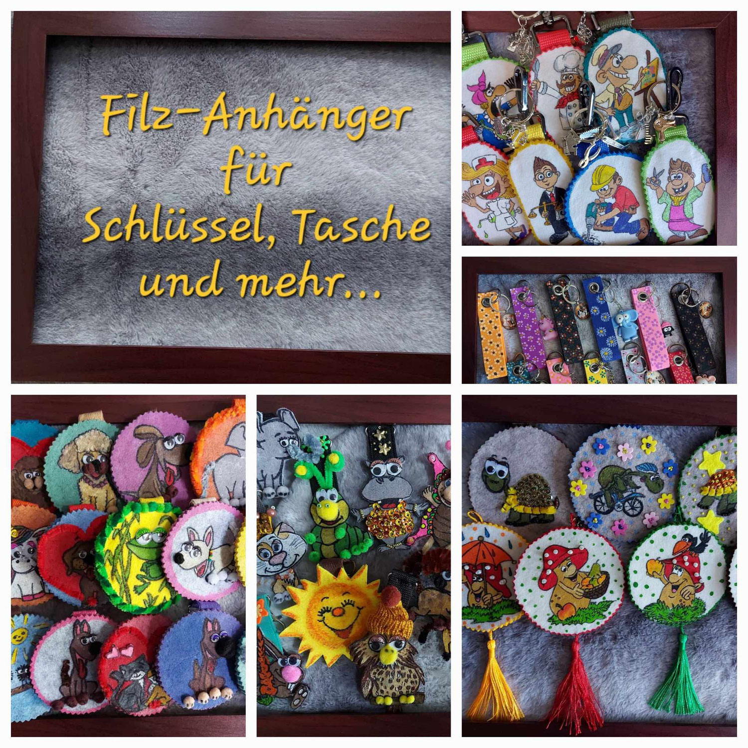 Handgefertigte Filz-Anhänger mit dem besonderen Extra