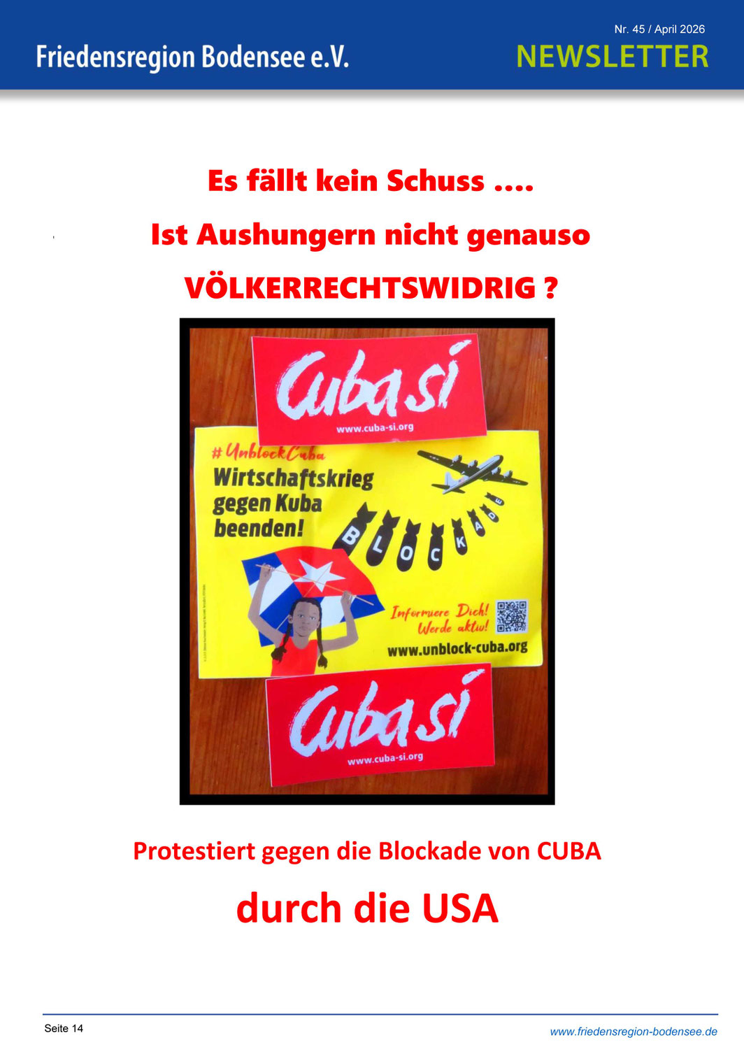 CUBA LIBRE ! Freiheit für Kuba