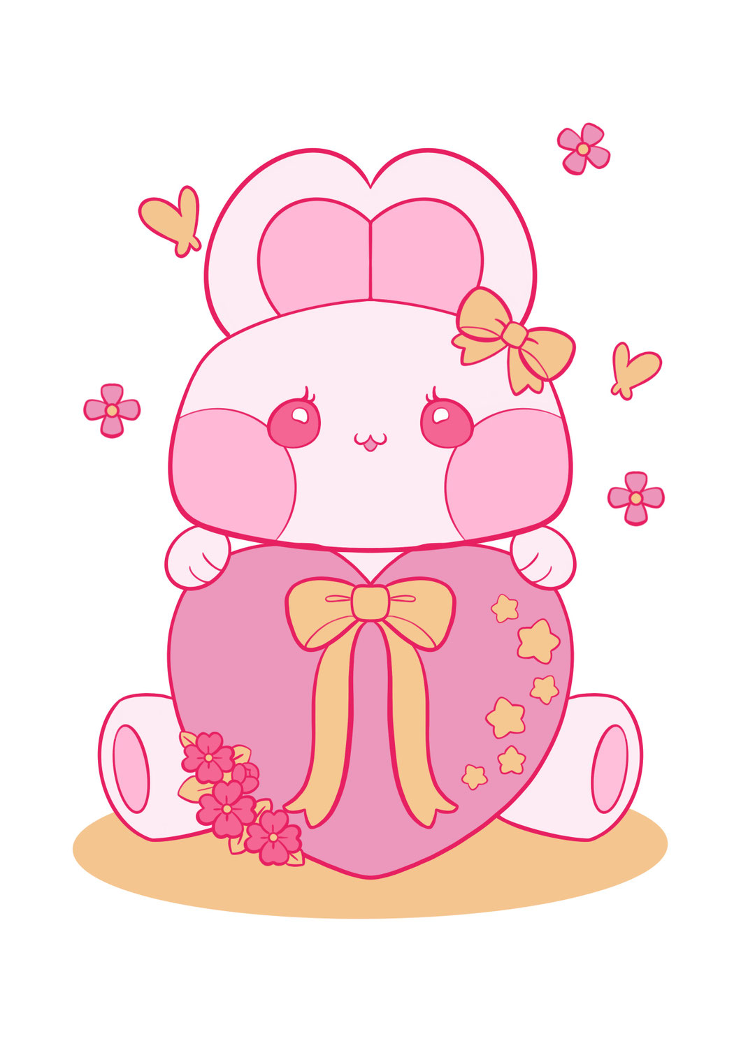 Kawaii Valentinsbild zum Nachmalen: Dein perfektes Valentinsgeschenk!