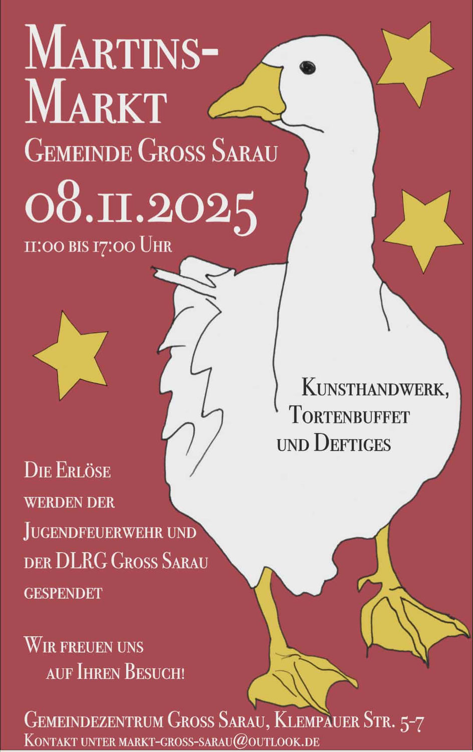 Martinsmarkt Groß Sarau  08.11.25 - 11:00 - 17:00