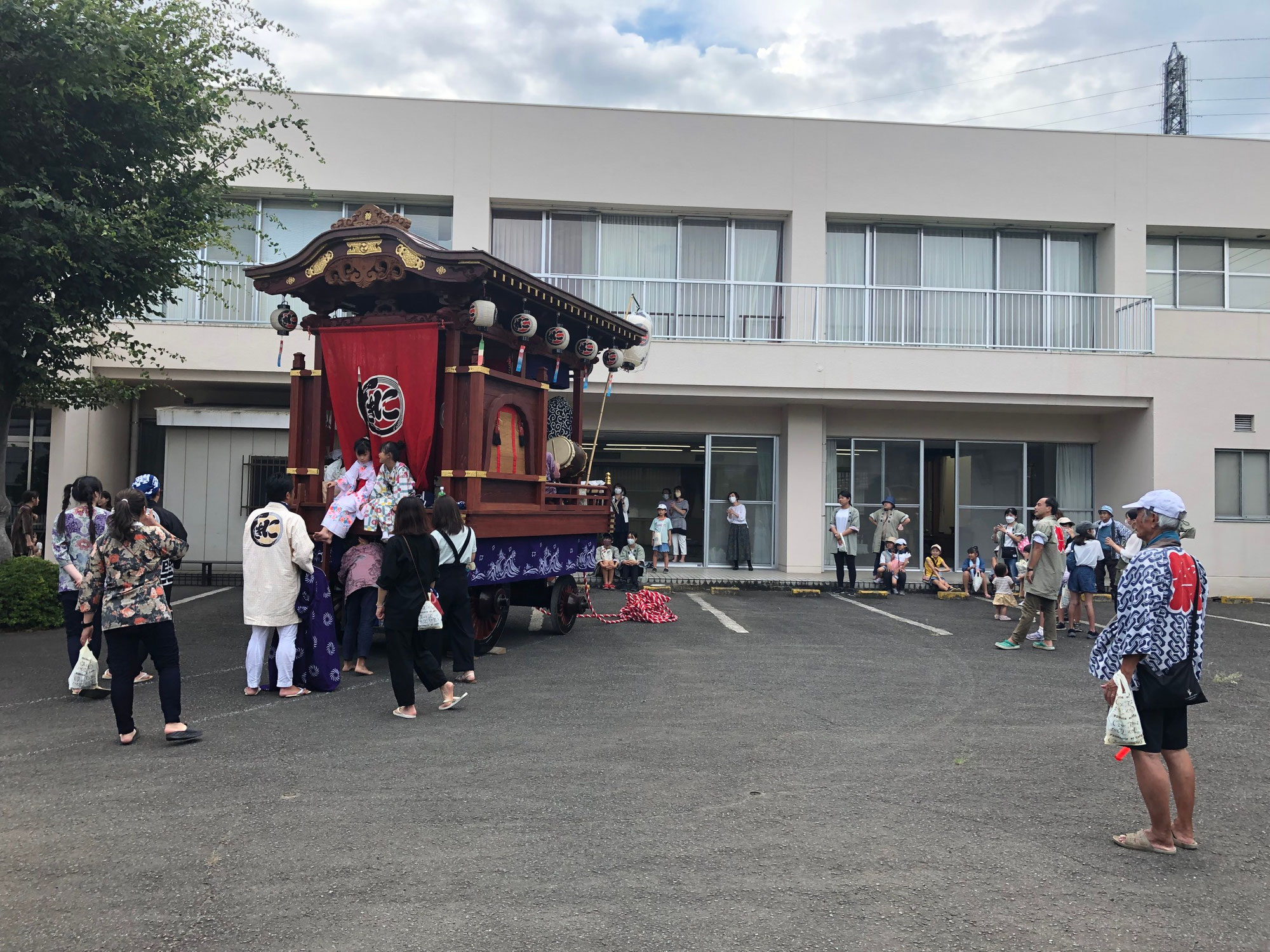 8/26諏訪神社大例祭錦町6丁目山車受け入れ