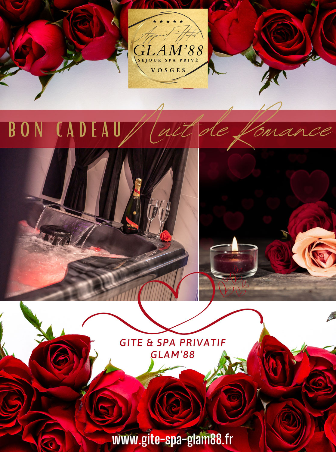 Offrez une nuit Romantique pour la St Valentin - chambre jacuzzi privé