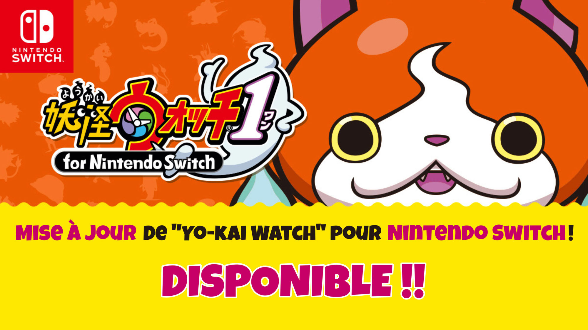 Mise à Jour 1.4 de Yo-kai Watch 1 Switch