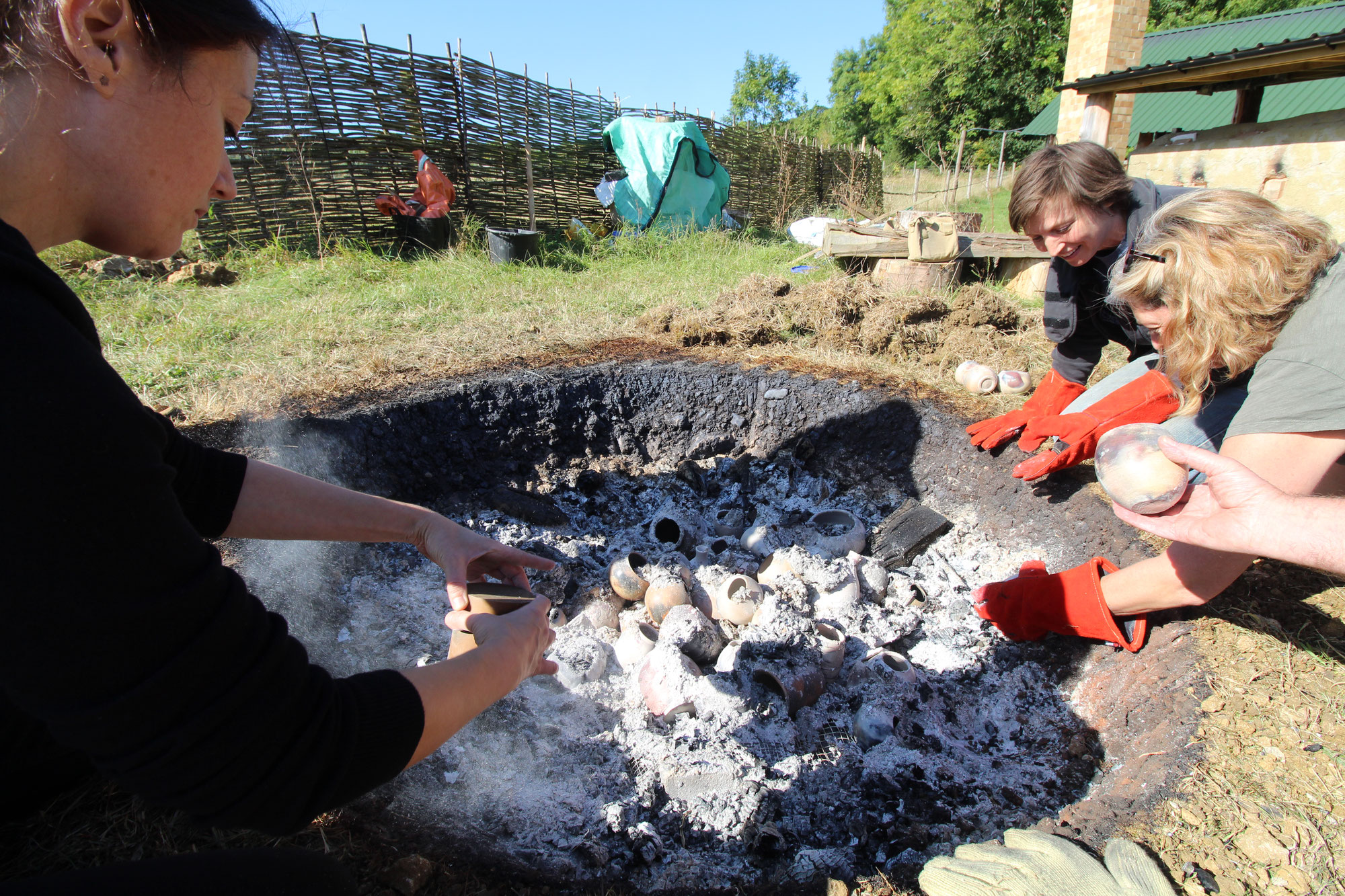 Pitfiring at Wytham Woods