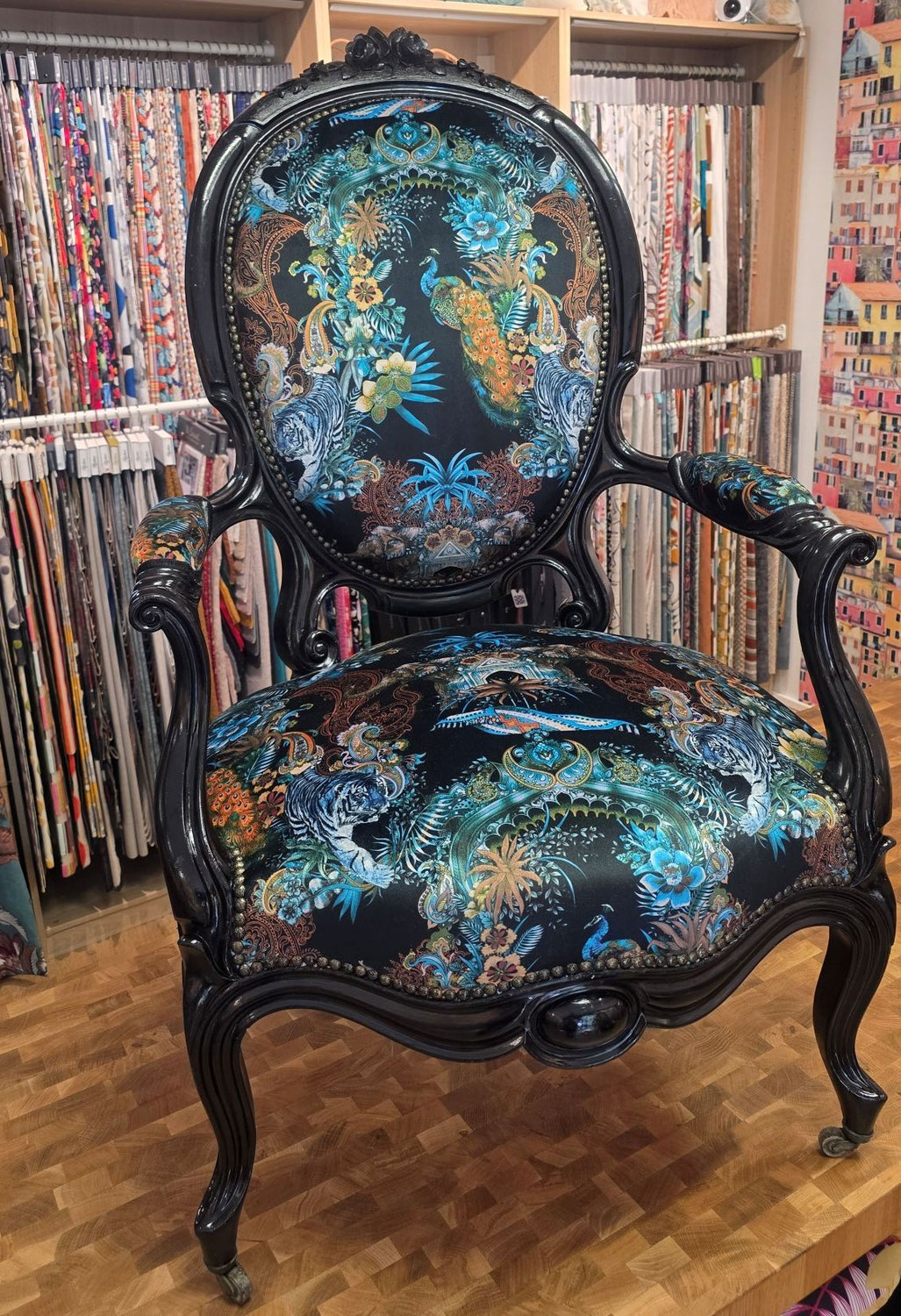 Fauteuil cabriolet Napoléon – noir & signature Beccawho