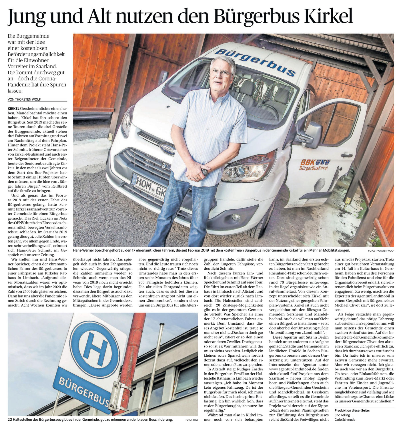 Jung und Alt nutzen den Bürgerbus Kirkel