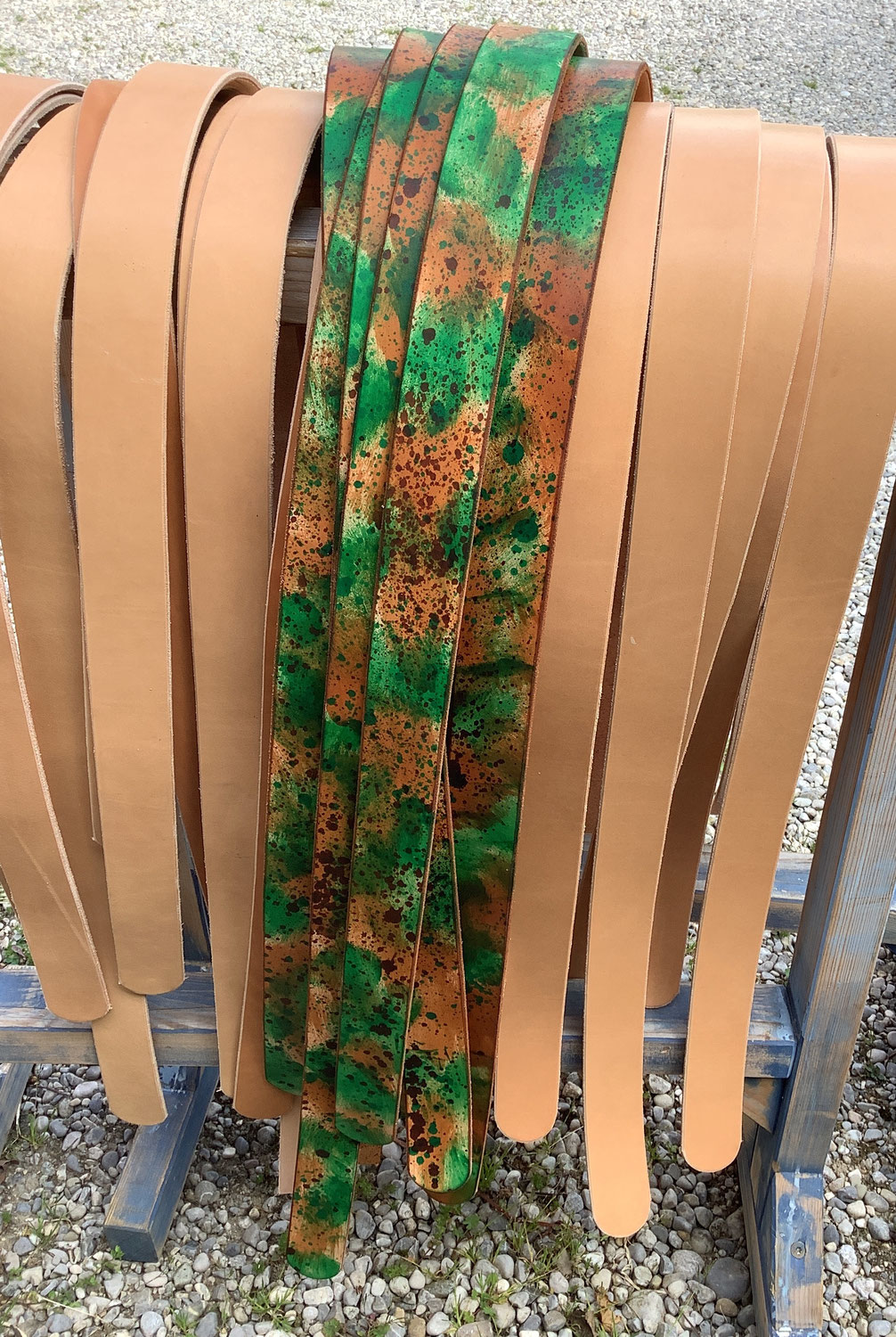 signature belt: Camouflage Grün