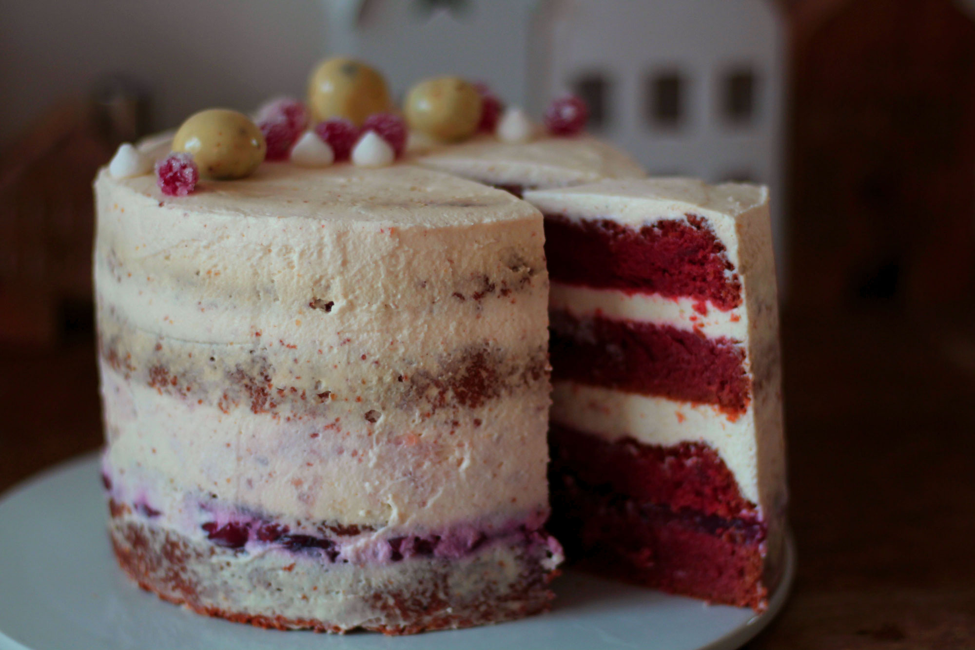 1. Türchen Schneeweisschen&RosenrotTorte mit GlühweinKirschen