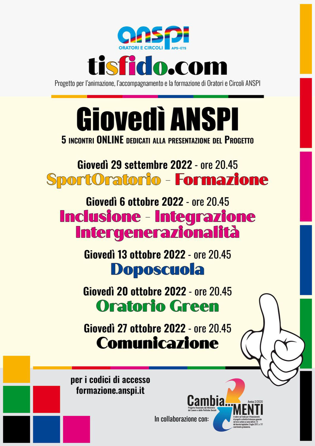 PROGETTI FORMATIVI  di Anspi Nazionale