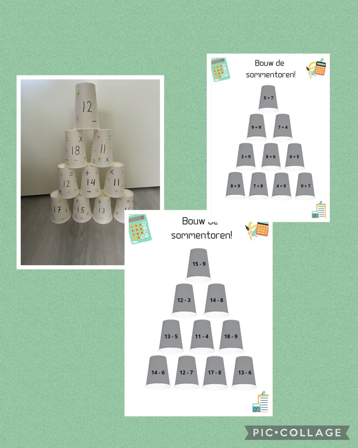 Bouw de sommentoren + en - tot 20