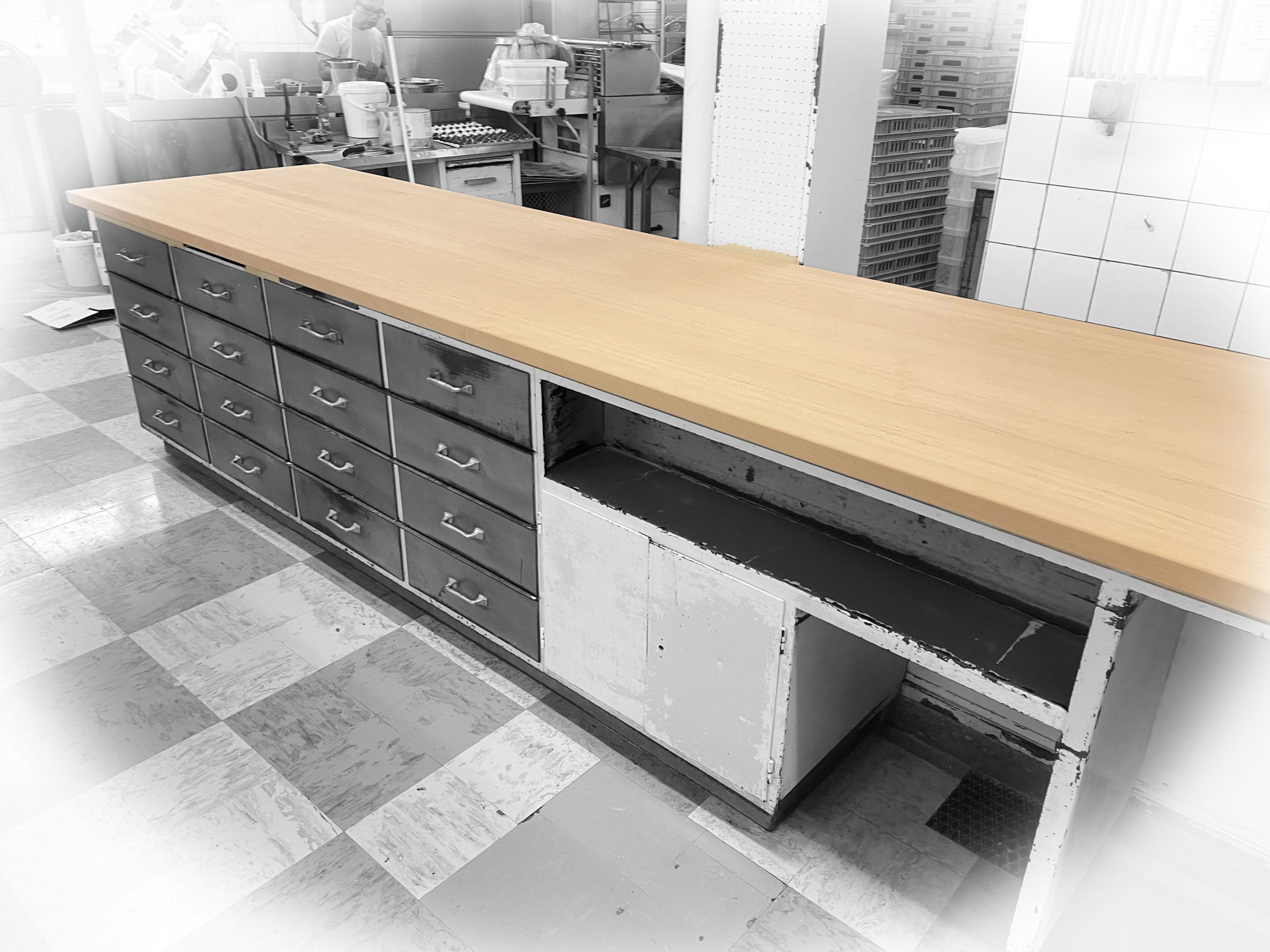 Massivholz in der Bäckerei