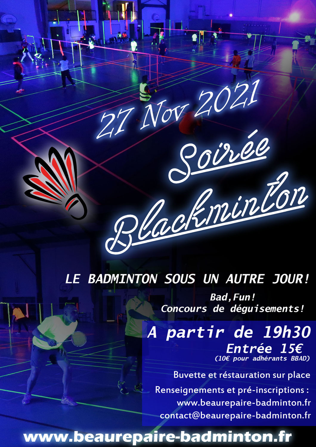 5ème édition 2021 de la BLACKMINTON de Beaurepaire