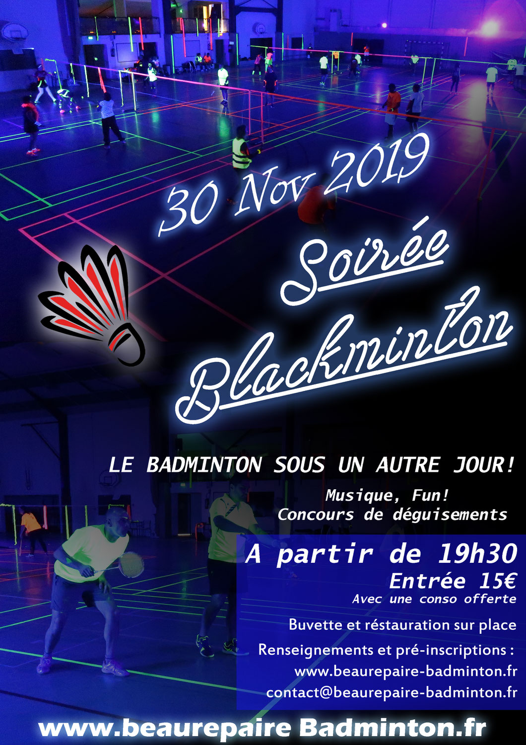 4ème édition 2019 de la BLACKMINTON de Beaurepaire