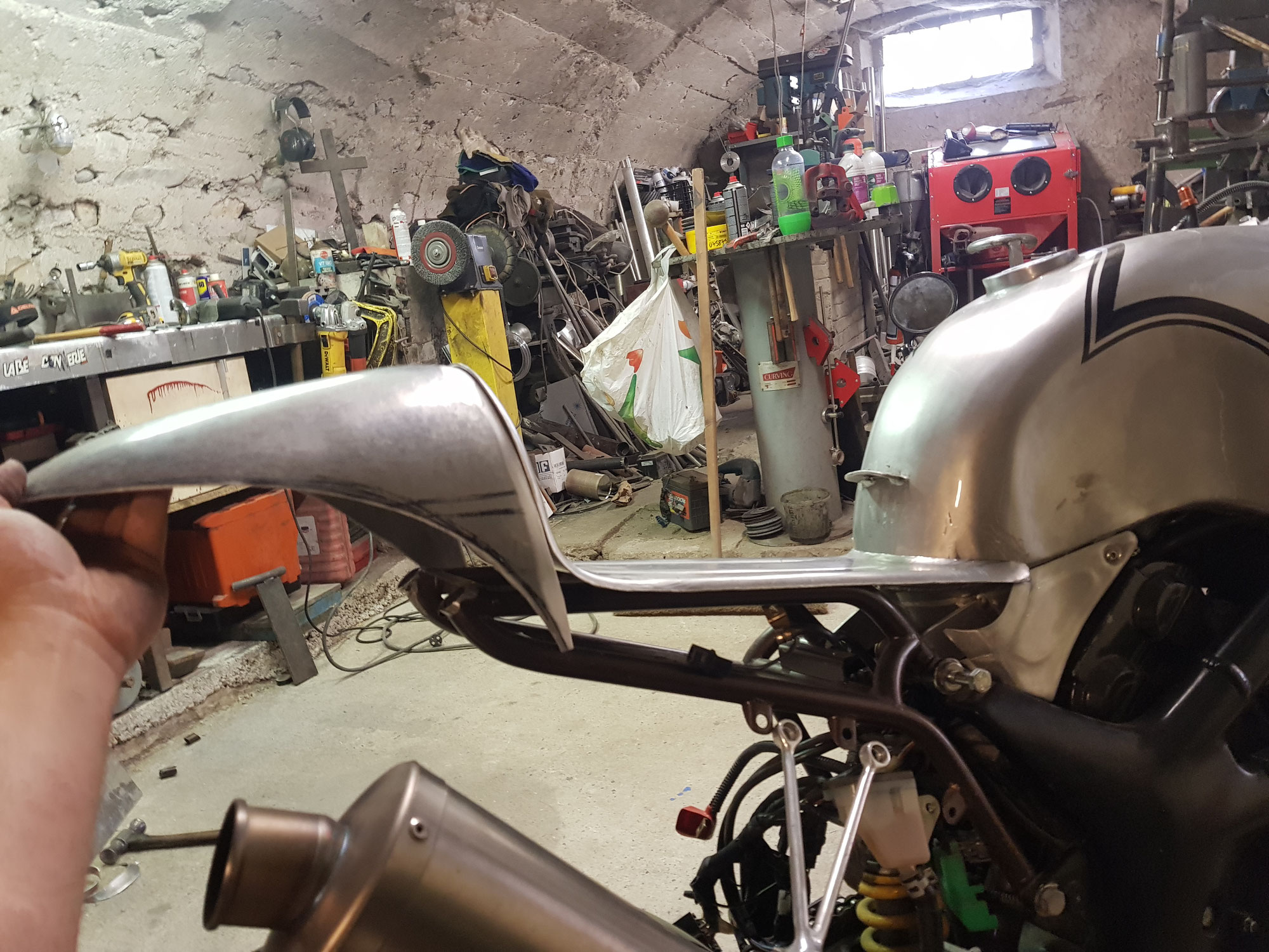 Coque arrière moto