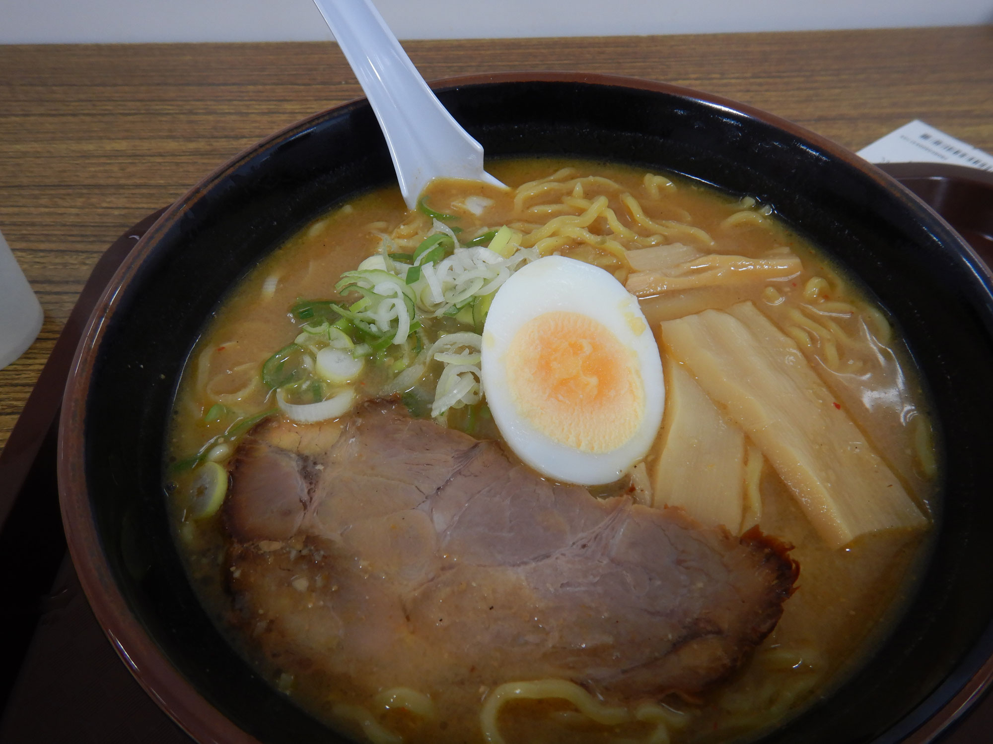リウボウ秋の北海道物産展その３。三代目月見軒で味噌ラーメン。