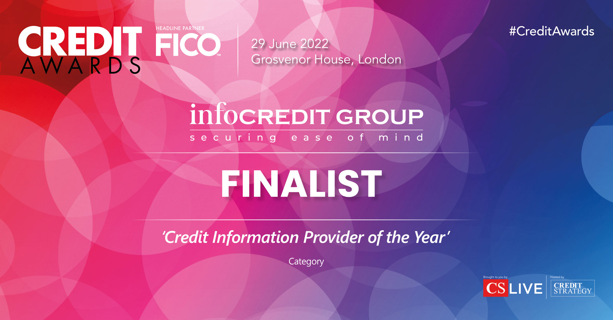 Infocredit Group shortlisted as ‘Credit Information Provider of the Year ‘at Credit Awards 2022!