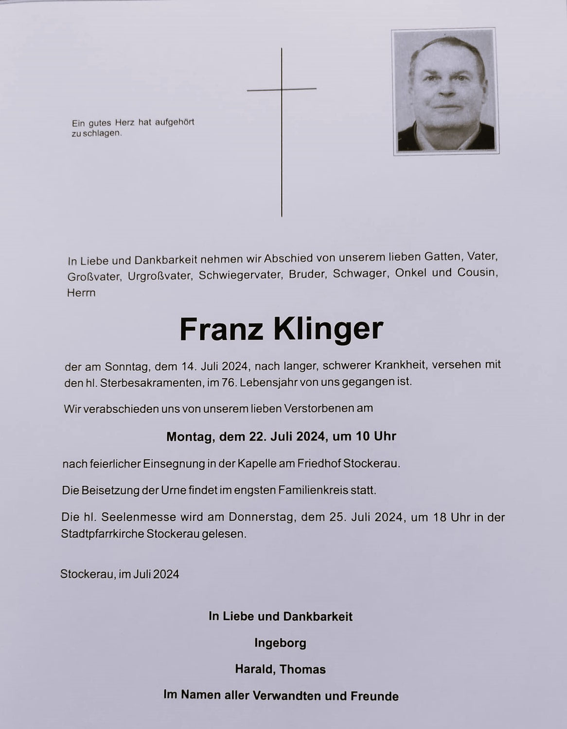 Wir nehmen Abschied...