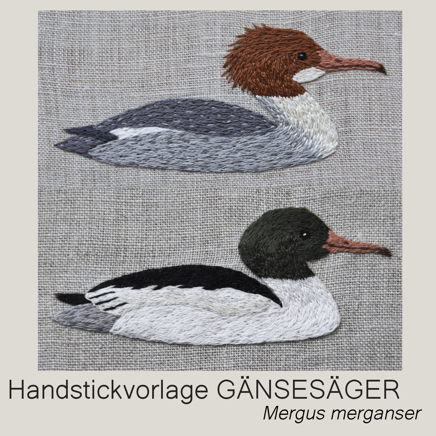 Stickvorlage GÄNSESÄGER