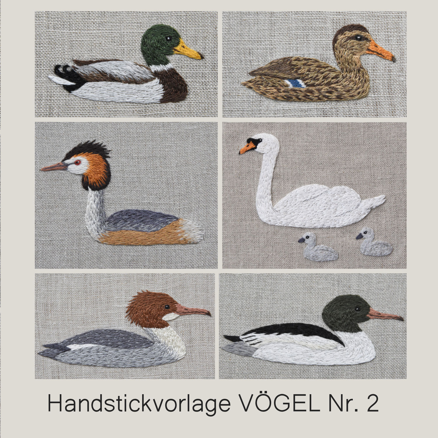 Stickvorlage VÖGEL Nr. 2