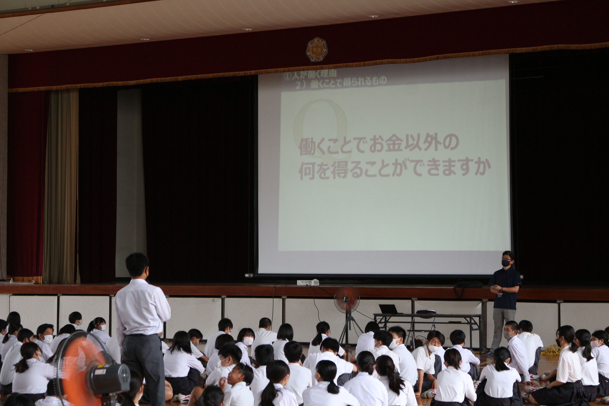 22年7月21日　神辺中学校（2年生）／職場体験前セミナー