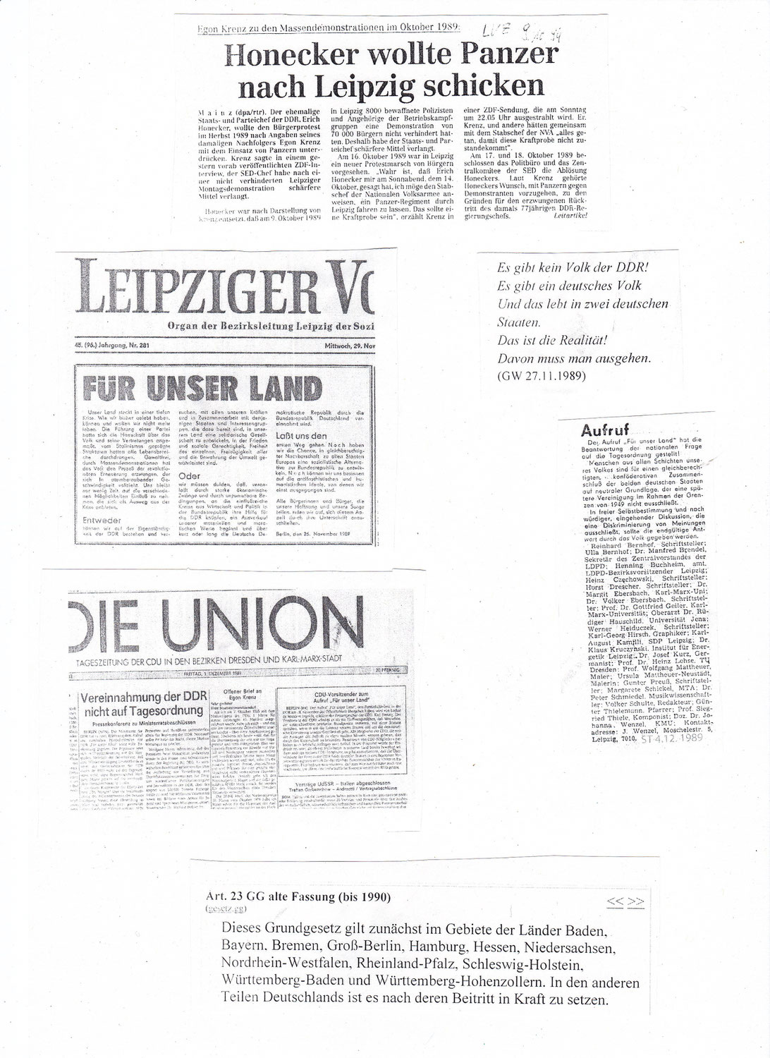 1989/90: Dritter Weg oder Deutsche Einheit?