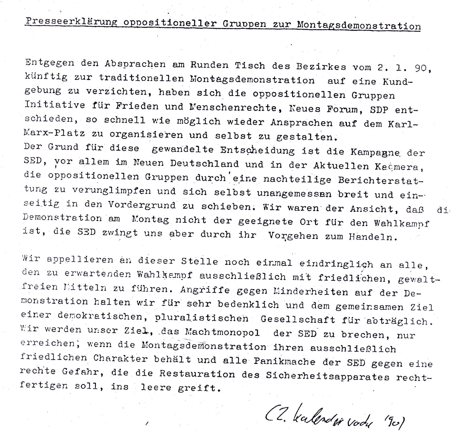 Weihnachten 1989/90: Verschnaufpause für die SED