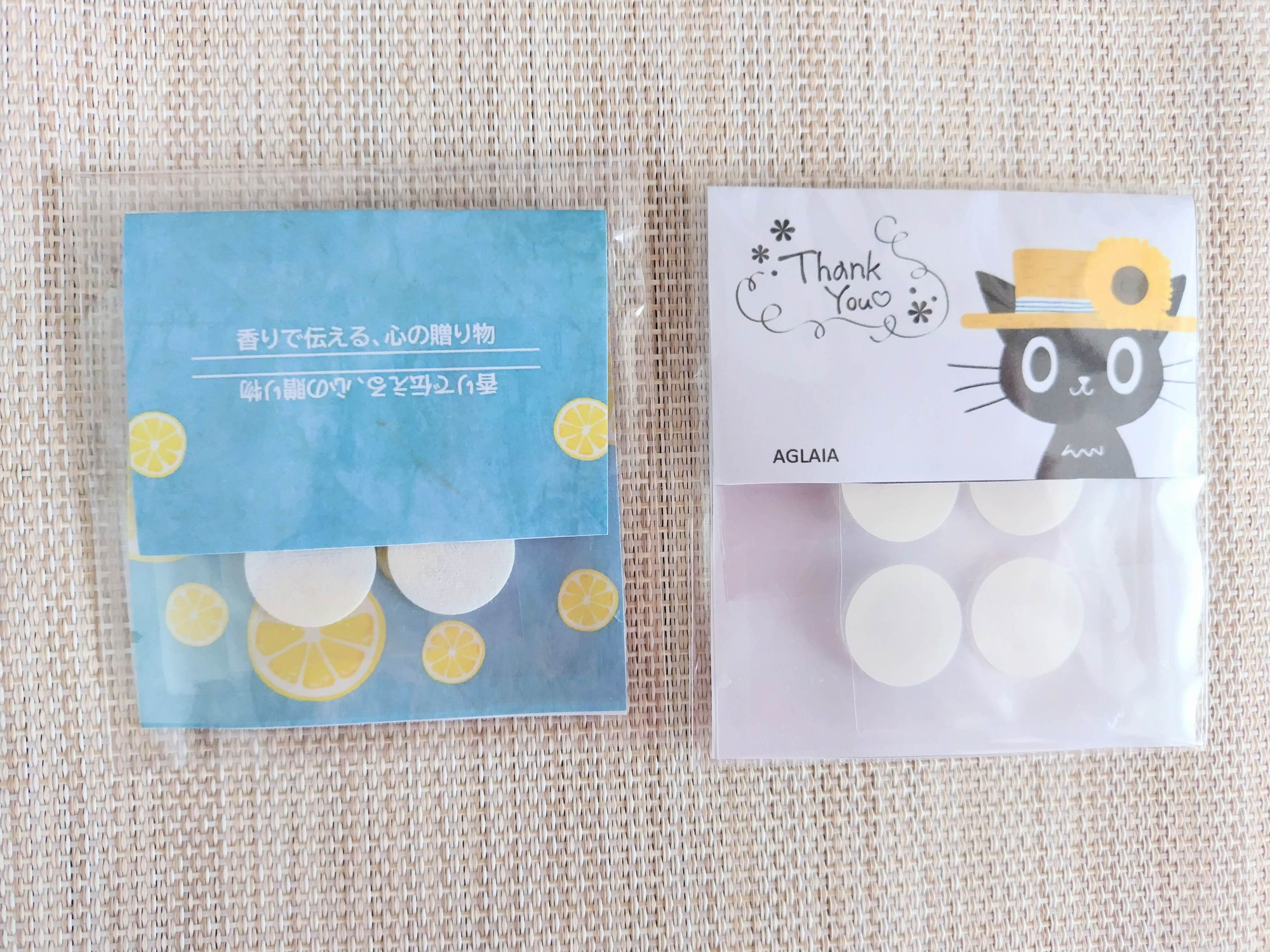 おりかえしパッケージ｜アロマシール販促・ノベルティ仕様