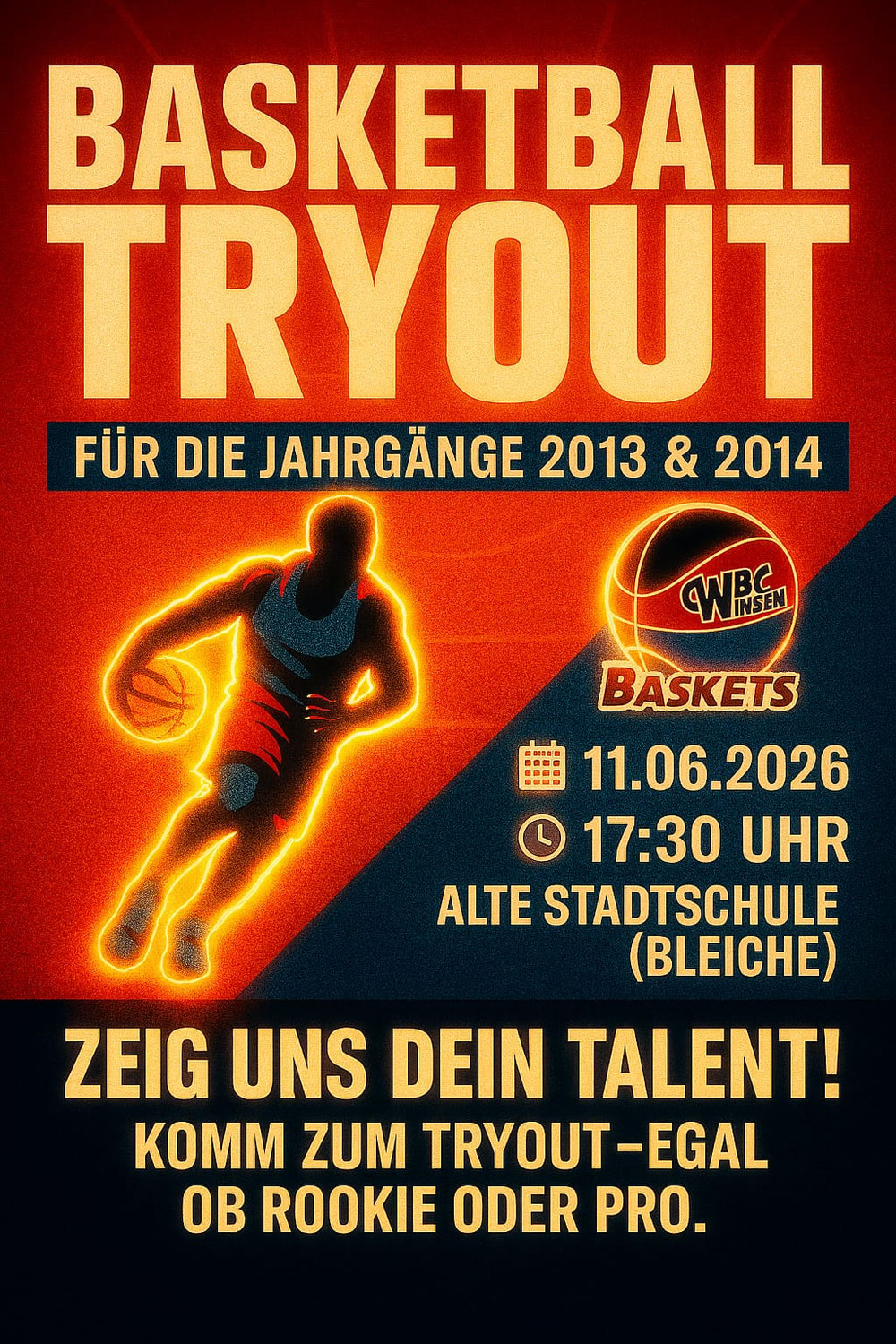 BASKETBALL - TRYOUT für die Jahrgänge 2013 & 2014…