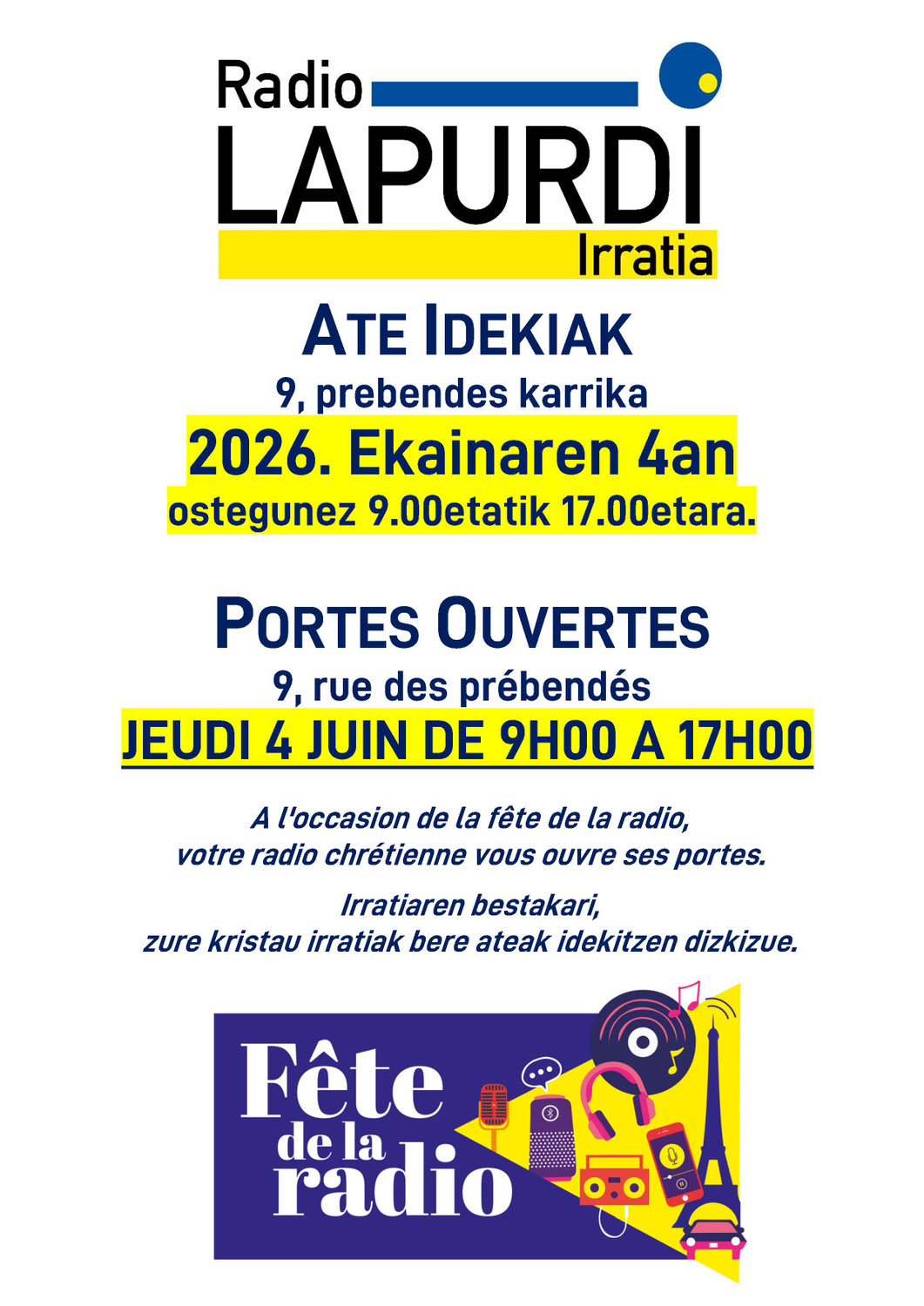 Portes ouvertes à Radio Lapurdi