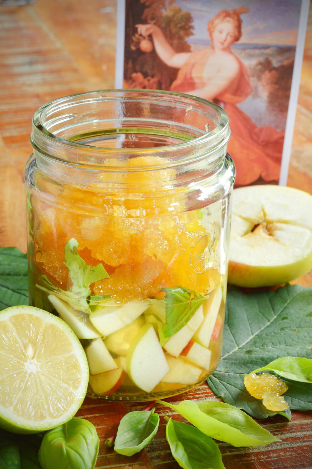 Pomonas-Apfel-Basilikum-Oxymel