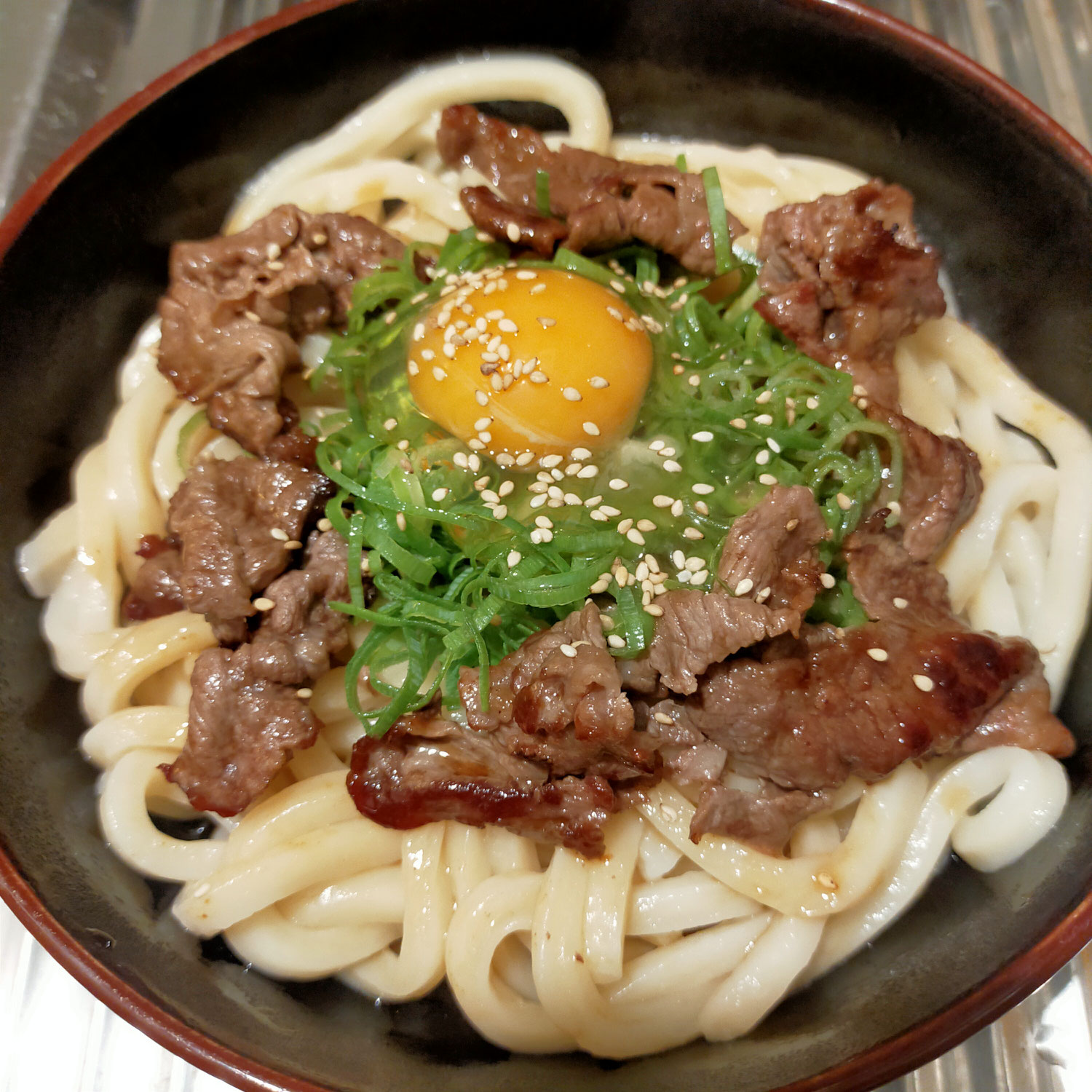 すき焼き風肉うどん