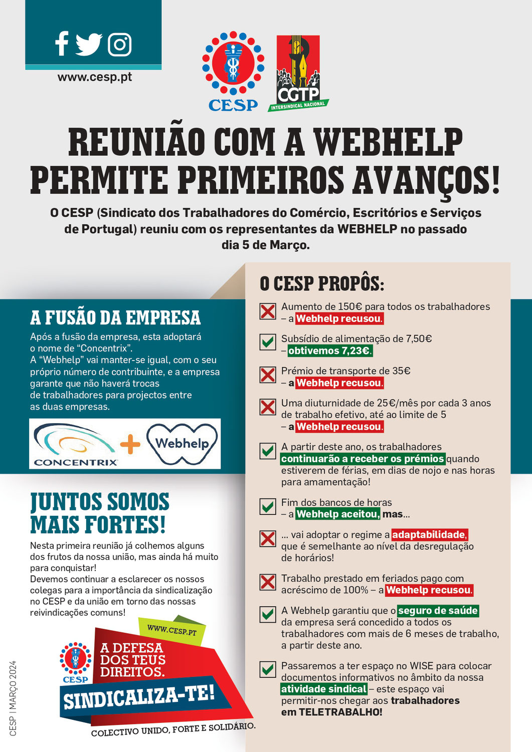 REUNIÃO COM A WEBHELP PERMITE PRIMEIROS AVANÇOS!