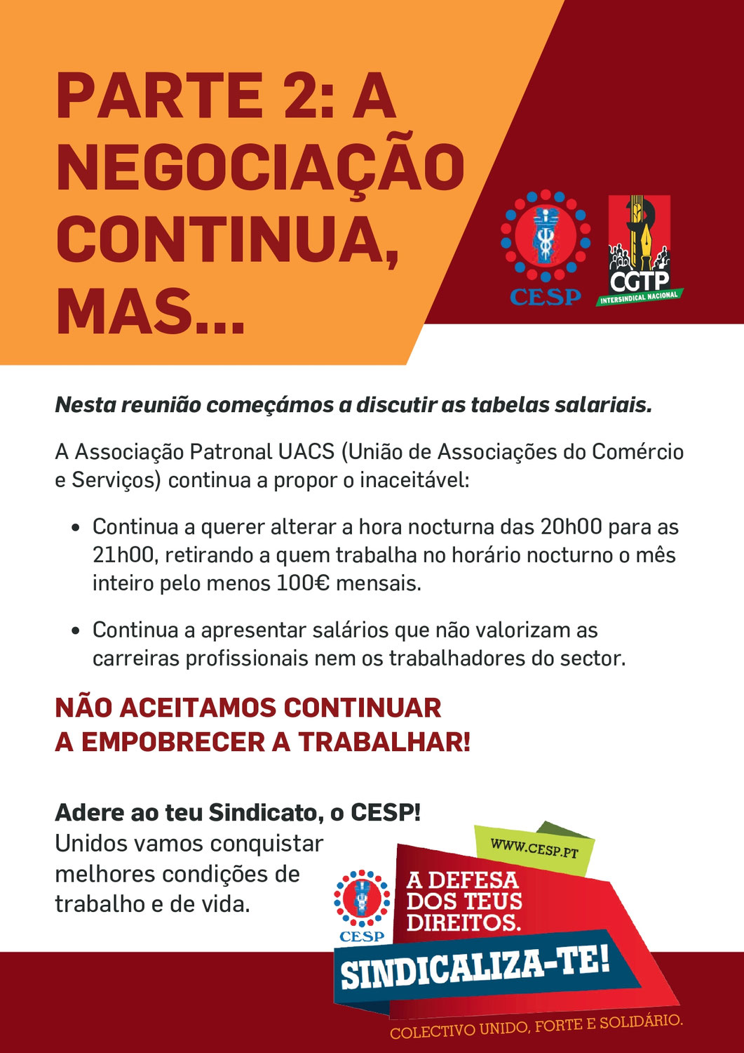 PARTE 2: A NEGOCIAÇÃO CONTINUA, MAS...