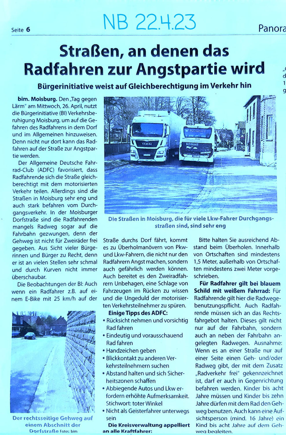 Pressemitteilung zum TAG GEGEN LÄRM 2023