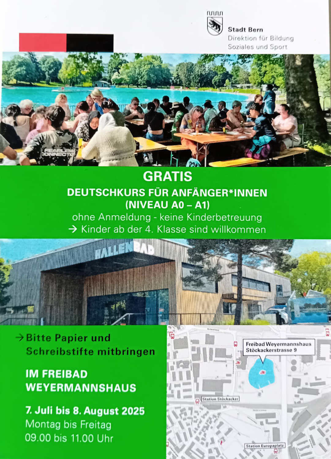 Deutsch lernen unter freiem Himmel
