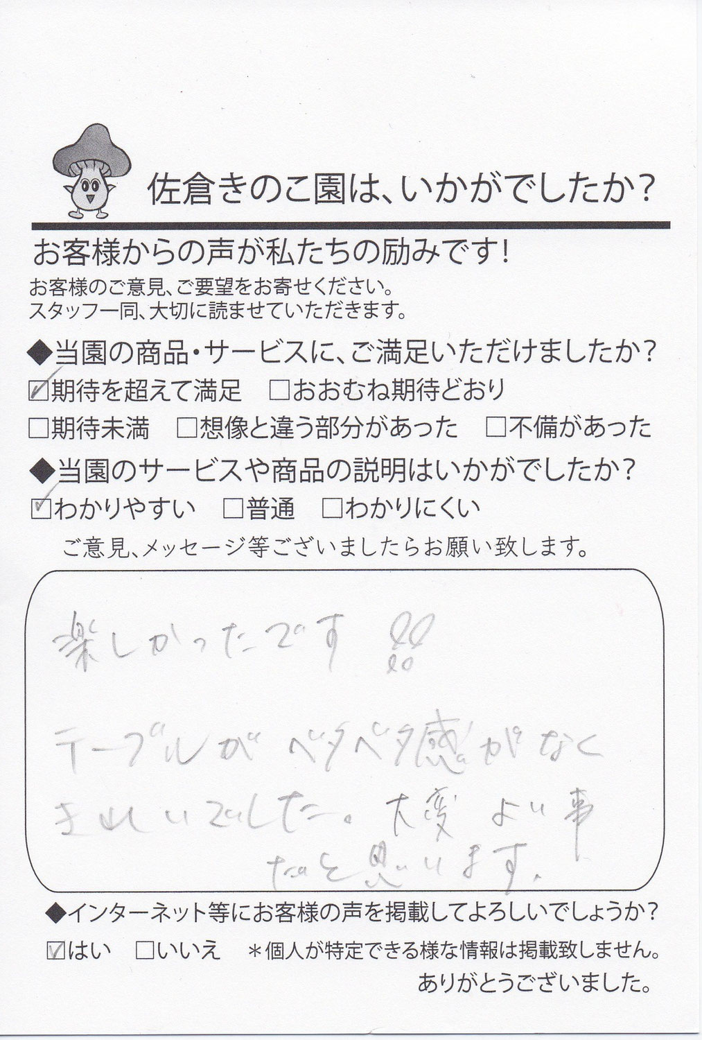楽しかったです！！