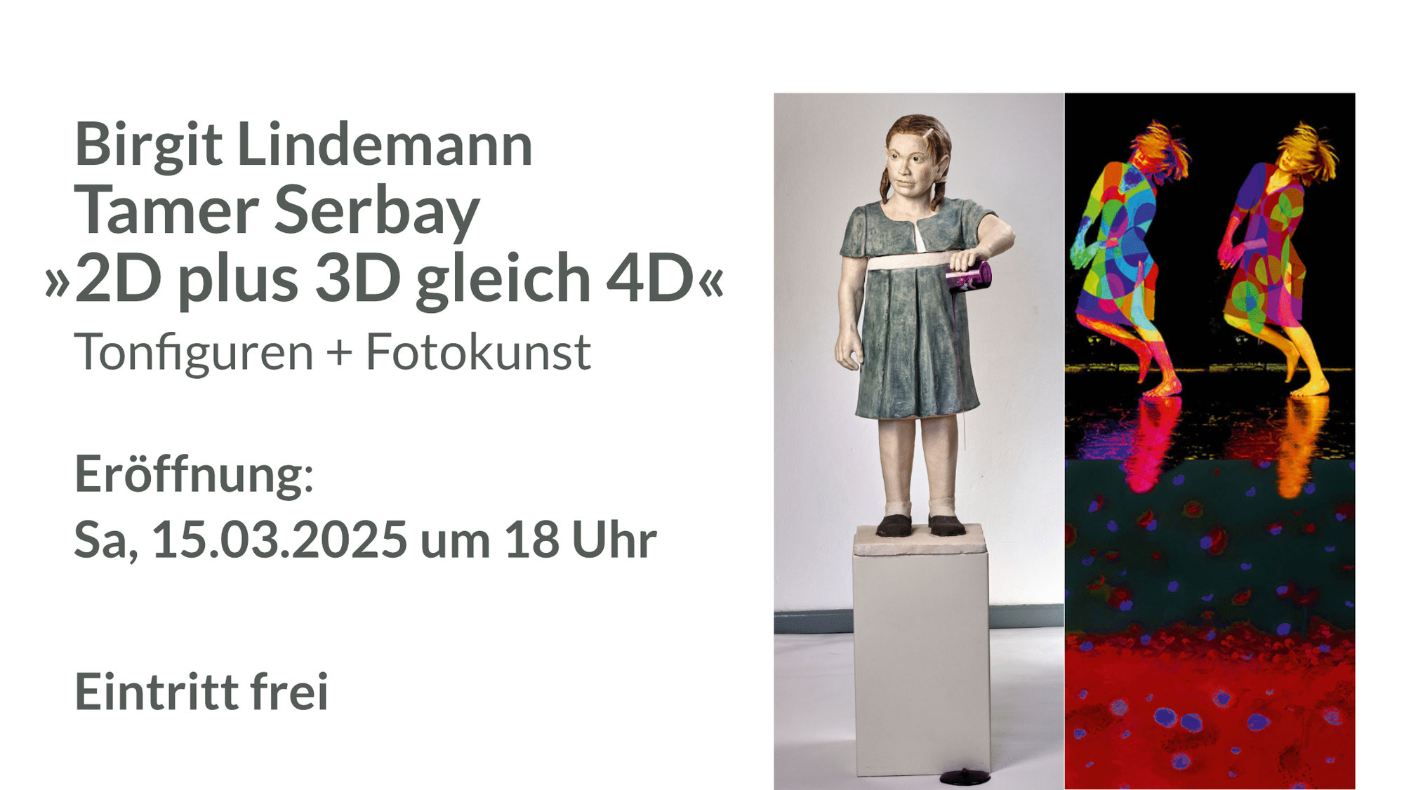 Birgit Lindemann und Tamer Serbay »2D plus 3D gleich 4D«