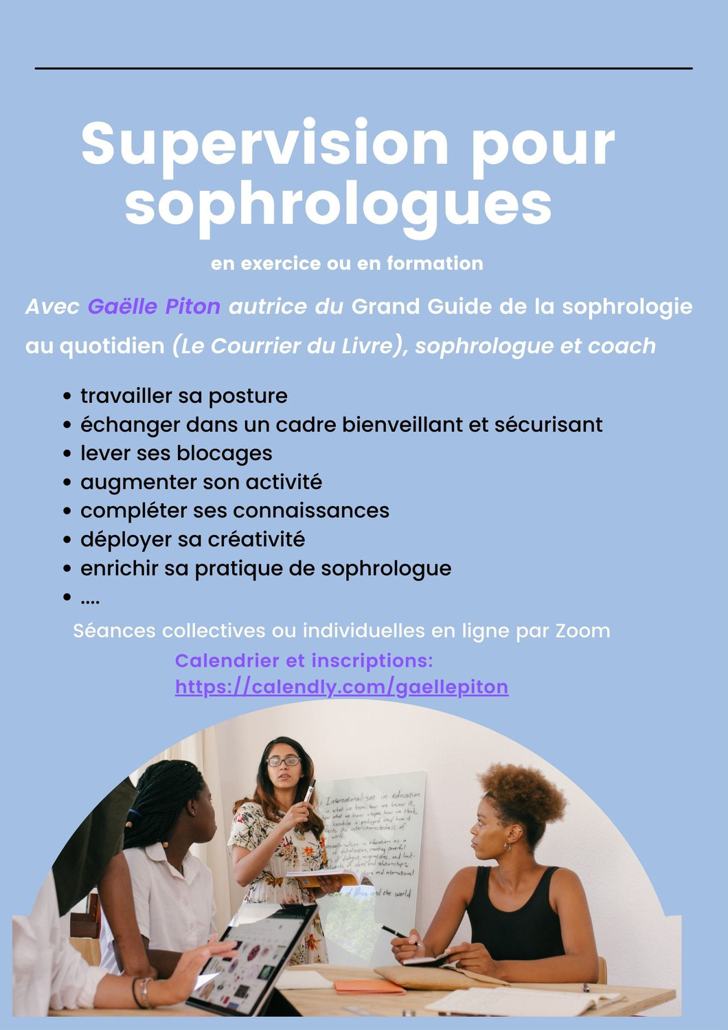 Séances de supervision pour sophrologues avec Gaëlle Piton sophrologue