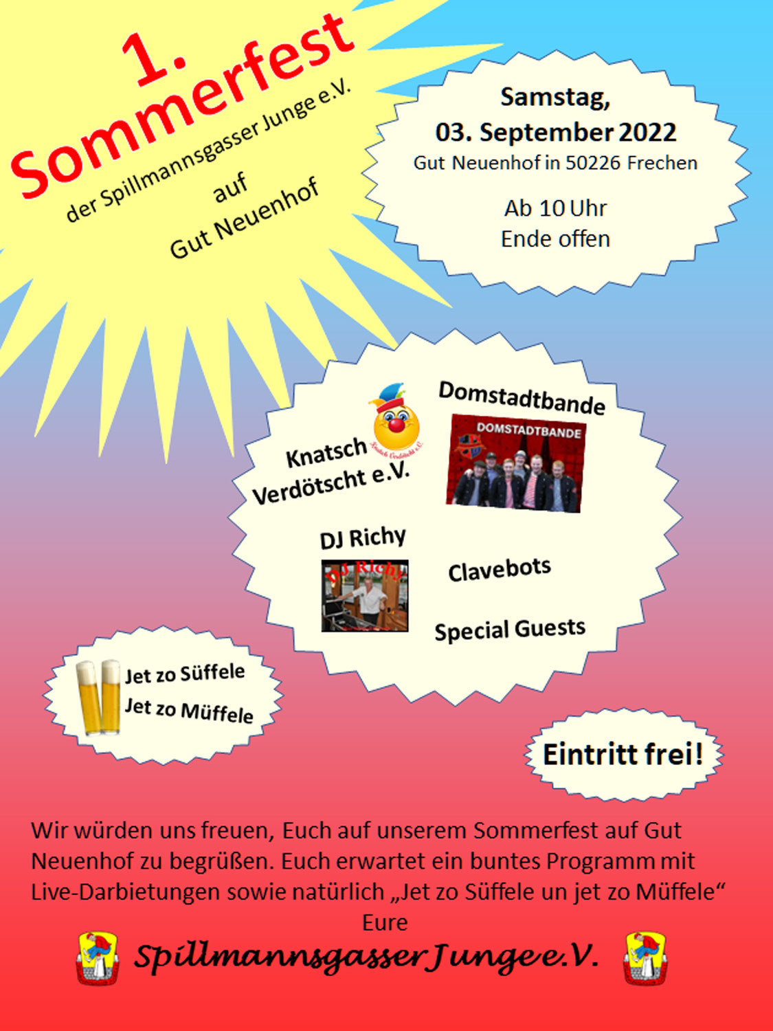 1. Sommerfest der Spillmannsgasser Junge e.V.