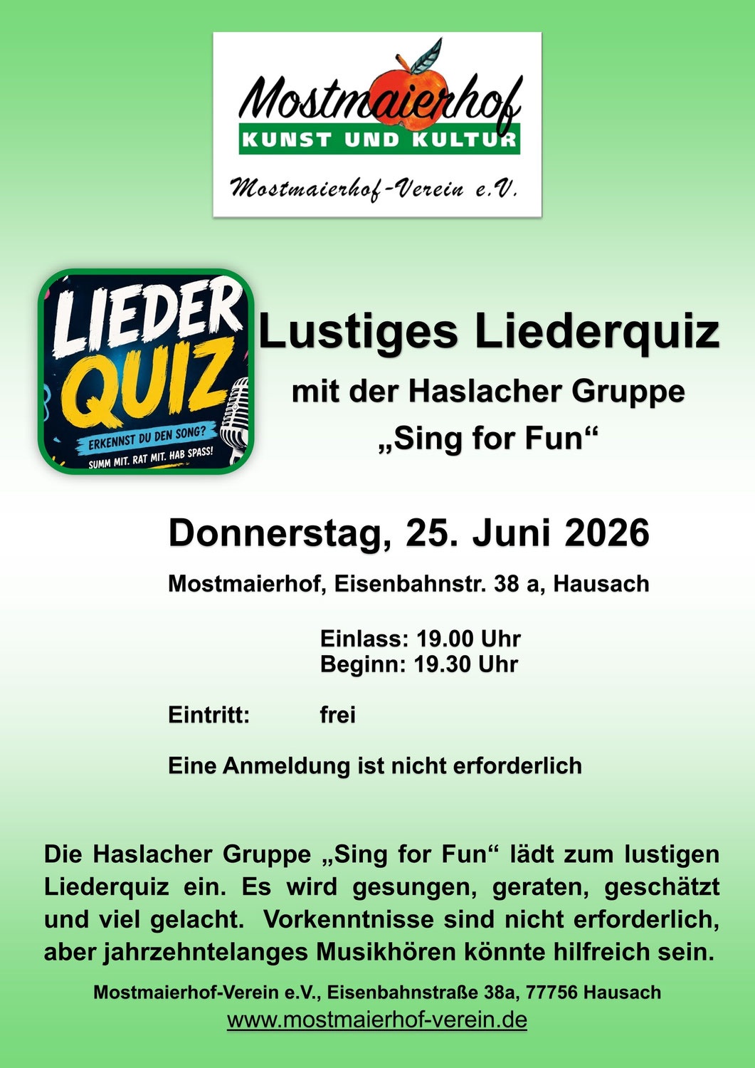 Lustiges Liederquiz