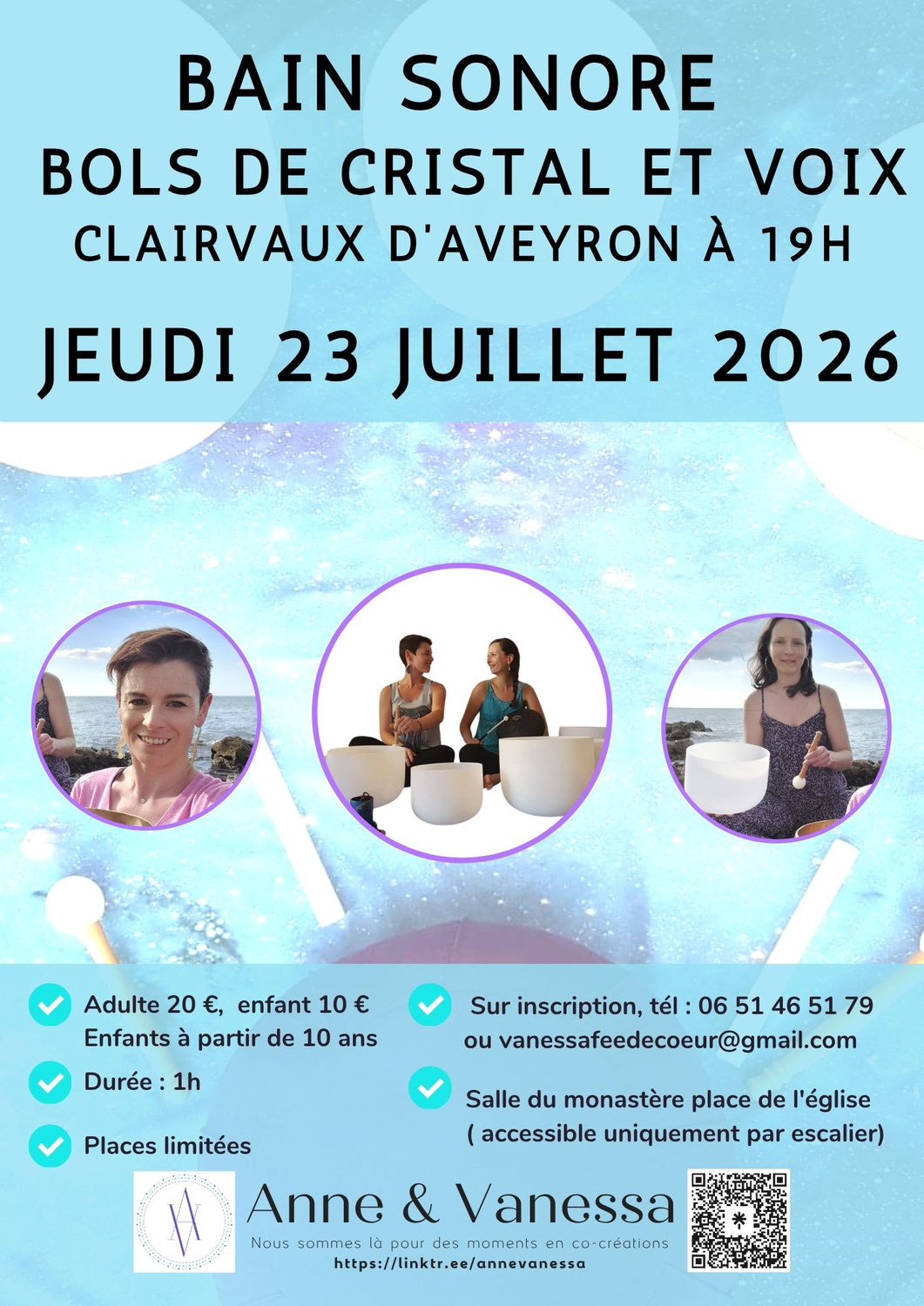 Bain sonore à Clairvaux d'Aveyron