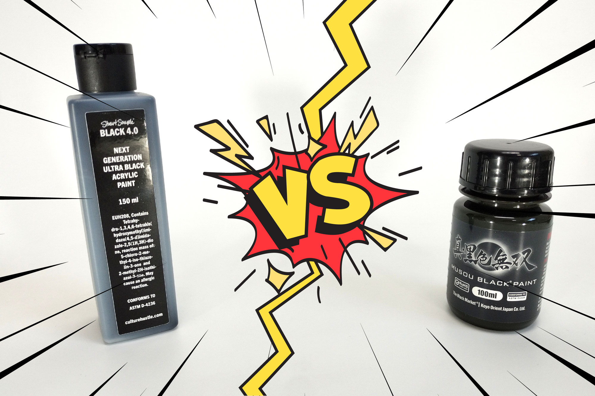 【世界一黒い水性塗料】 BLACK4.0 VS 真・黒色無双！！