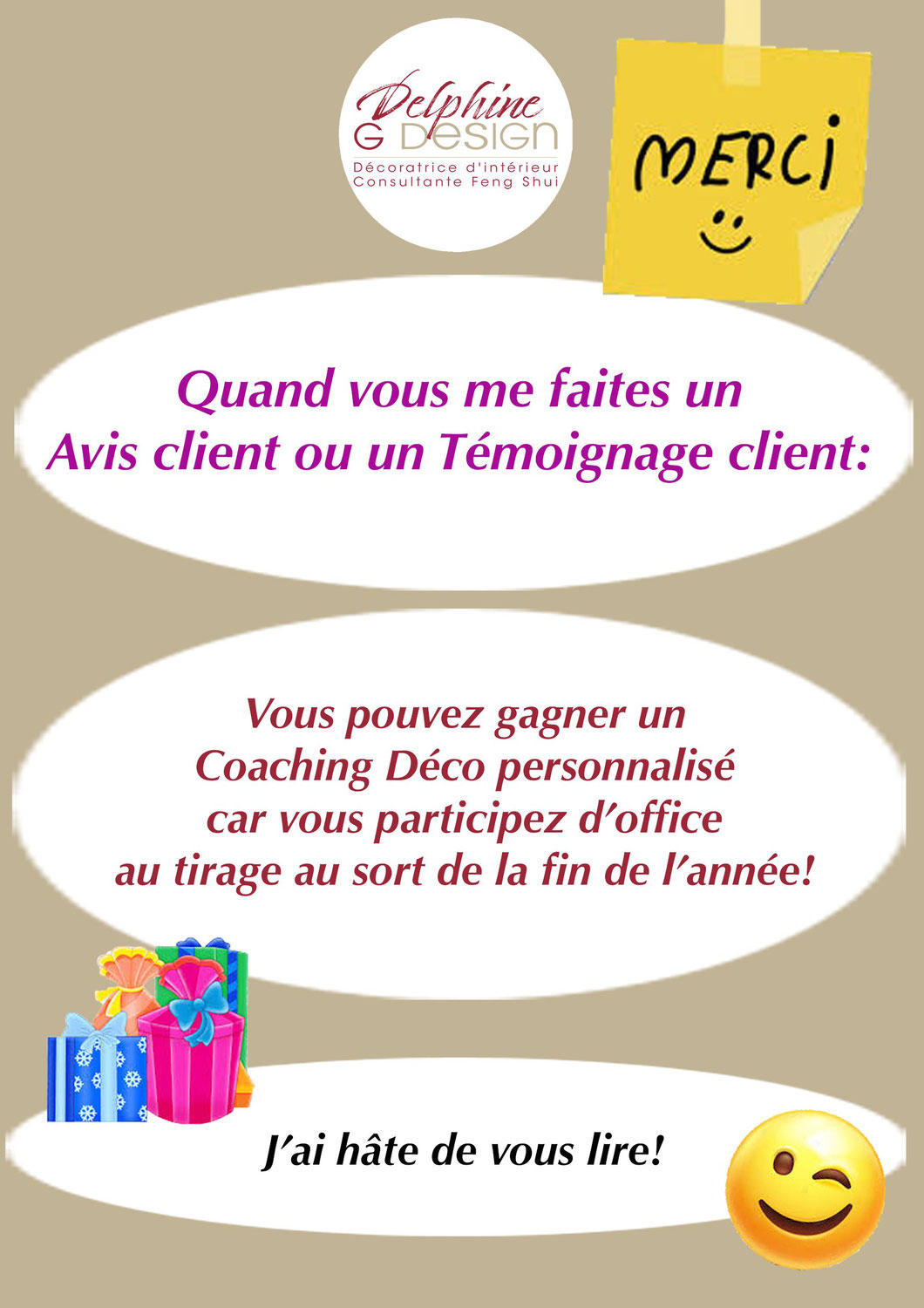 Tirage au sort de remerciement